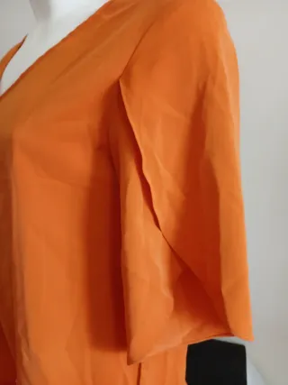 Camiseta naranja manga corta