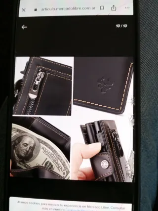 Cartera de piel para hombre