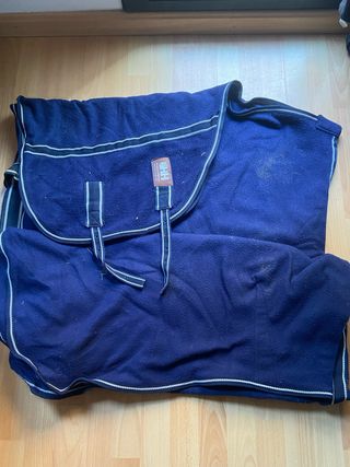 Manta de secado para caballo azul