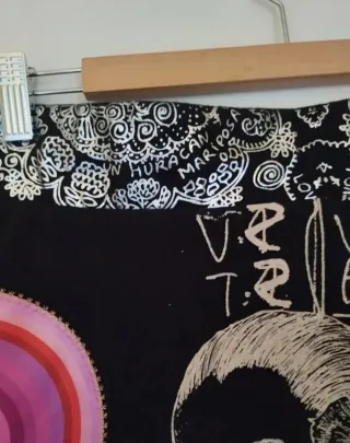 Gonna Desigual Nera Multicolor