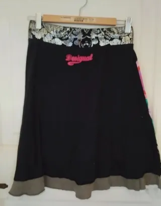 Gonna Desigual Nera Multicolor