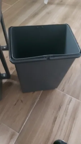 Cubo basura reciclaje gris
