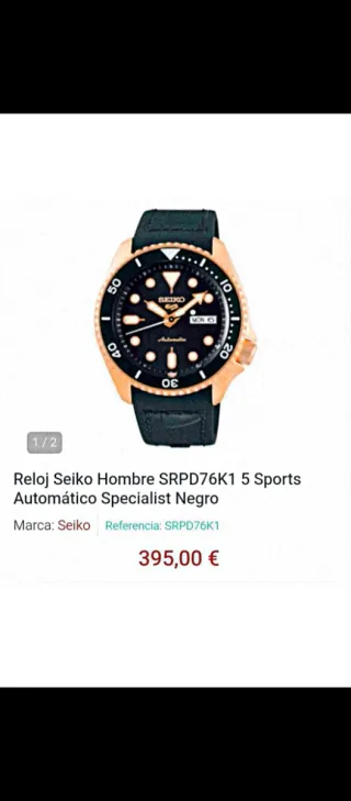 Reloj Seiko Hombre SRPD76K1 5 Sports Sin Caja