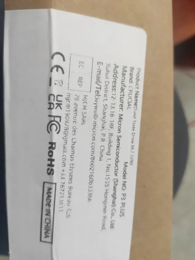 SSD Crucial P3 Plus 1TB NVMe