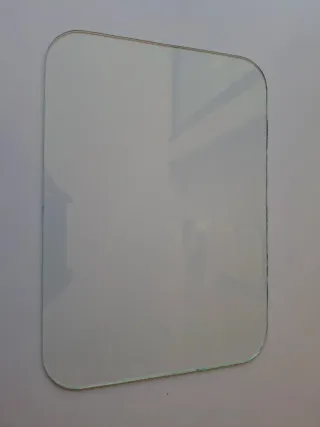 Cristal rectangular con bordes redondeados