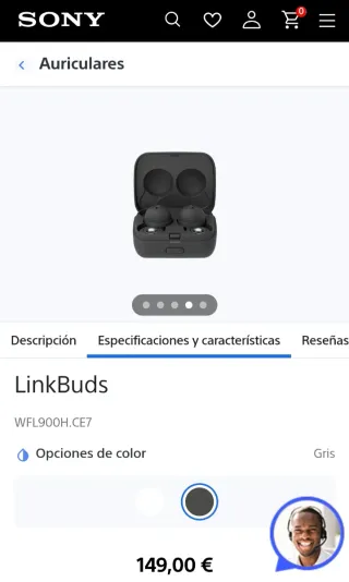 Auriculares Sony LinkBuds Gris