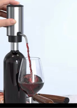 Aireador y dispensador de vino. Acero Inoxidable