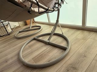 Coppia sedie dondolo beige/grigio