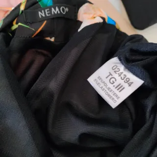 Abito floreale nero taglia M