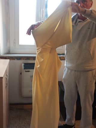 Abito monospalla donna giallo taglia 40