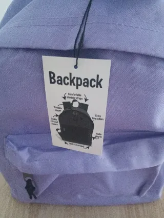 Mochila escolar lila 38x35cm