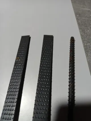 3 limas de madera diferentes grosores