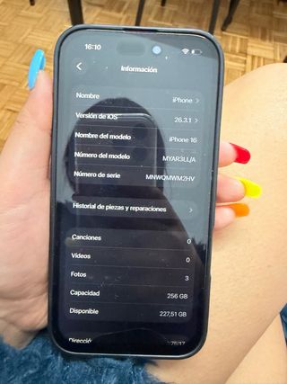 iPhone 16 Rosa 256GB (Face ID Roto)