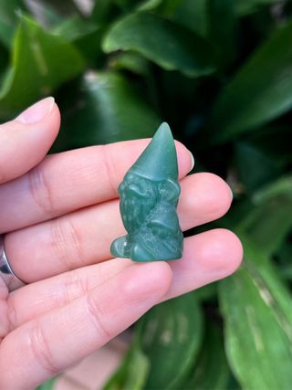 Figura Gnomo Mineral Cuarzo Verde