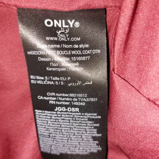 Cappotto rosso ONLY taglia S