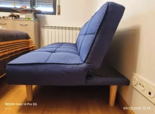 Sofá Cama Azul Moderno