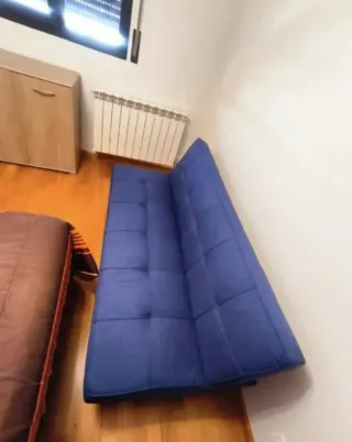 Sofá Cama Azul Moderno