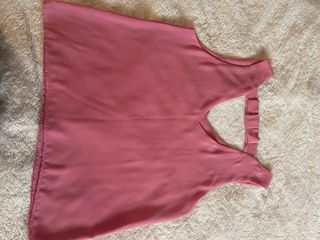 Top verano rosa con lazo espalda