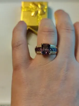 Anillo chapado en oro 18 k