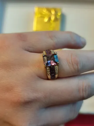 Anillo chapado en oro 18 k