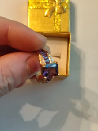 Anillo chapado en oro 18 k