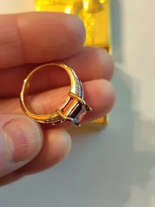 Anillo chapado en oro 18 k