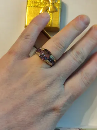 Anillo chapado en oro 18 k