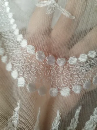 Pizzo su tulle mano seta