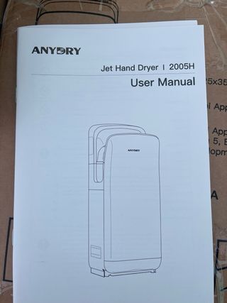 Secador de manos ANYDRY plateado