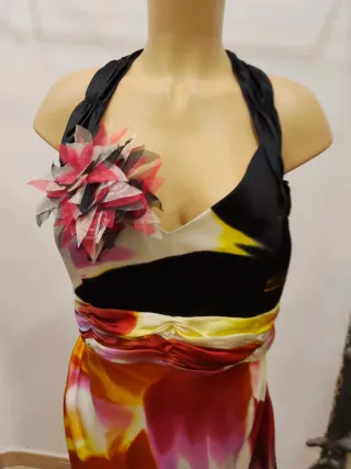 Blusa seda multicolor T48