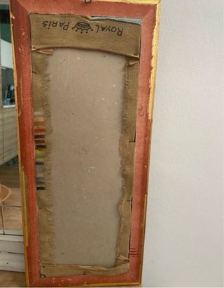 Cuadro Petit Point Dorado 24x52