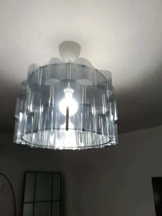 Lámpara de techo Ikea gris/transparente