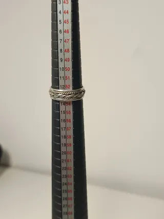 Anillo Plata Ley Trenzado 13mm/T.53