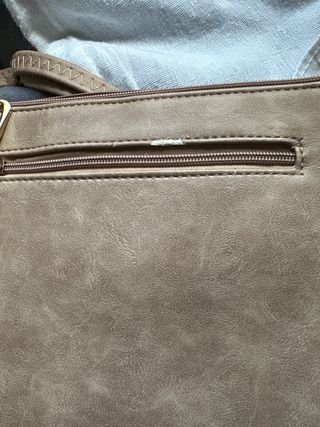 Bolso de mano mujer beige y negro