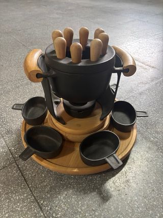 Set Fondue Hierro Fundido con Accesorios