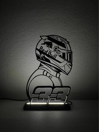 Lampada LED Silhouette Max Verstappen 33