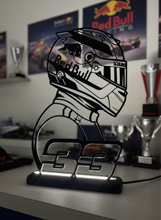 Lampada LED Silhouette Max Verstappen 33