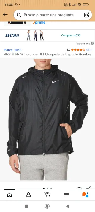 Parka cortavientos Nike M