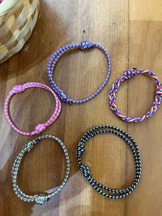 60 Braccialetti in corda intrecciata