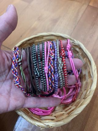 60 Braccialetti in corda intrecciata