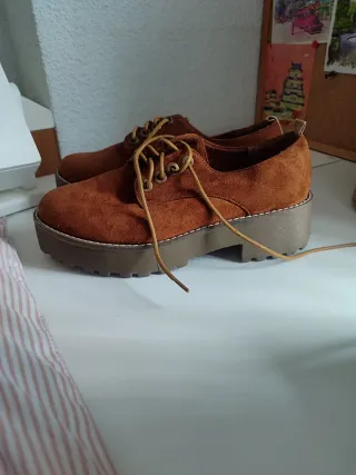 Zapatos Oxford Mujer Marrones