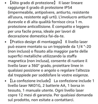 Livella laser autolivellante NIKOTEK