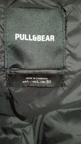 Chaleco acolchado Pull and Bear negro