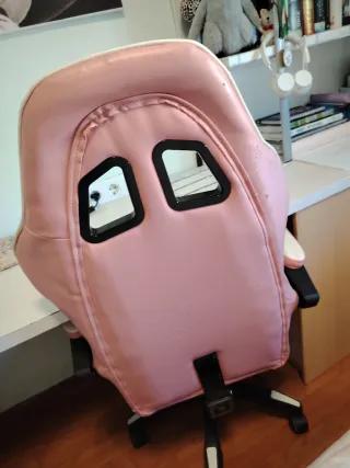 Silla Gaming Rosa y Blanca