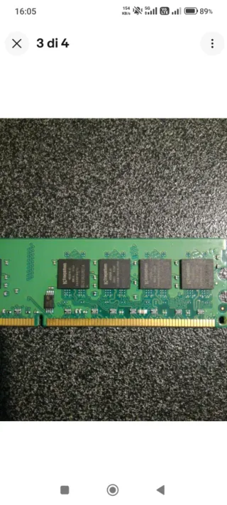 Modulo memoria RAM Kingston 1GB DDR2 Perfetta