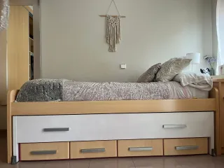 Cama nido 90cm con cajones