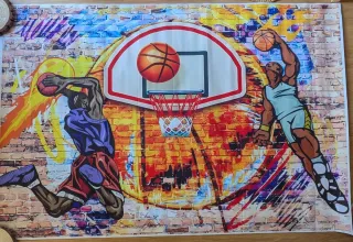 Fondo mesa dulce/photocall baloncesto