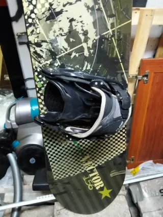 Tabla de Snowboard con Fijaciones