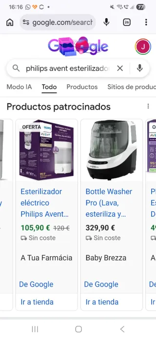 Esterilizador Philips Avent Premium