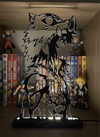 Lampada LED USB Silhouette Inosuke Demon Slayer